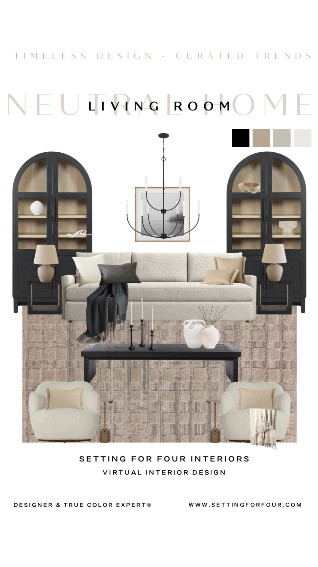 Organic modern living room mood board and decor ideas.

Designer picks, transitional, minimalist, neutral, black, beige, white, chandelier, wall art, Loloi rug, black arch cabinet, Pottery Barn style, Walmart, Amazon home finds,  Crate & Barrel aesthetic, rectangular coffee table, wood end tables, vase, candle holders, table lamp

#LTKSaleAlert #LTKHome #LTKmomlife