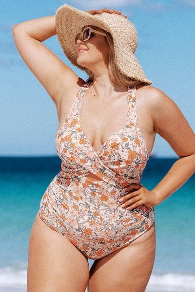 Elodie Floral Plus Size One Piece Swimsuit | Cupshe