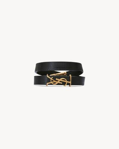 Double wrap bracelet adorned with the METAL CASSANDRE at the center. | Saint Laurent Inc. (Global)