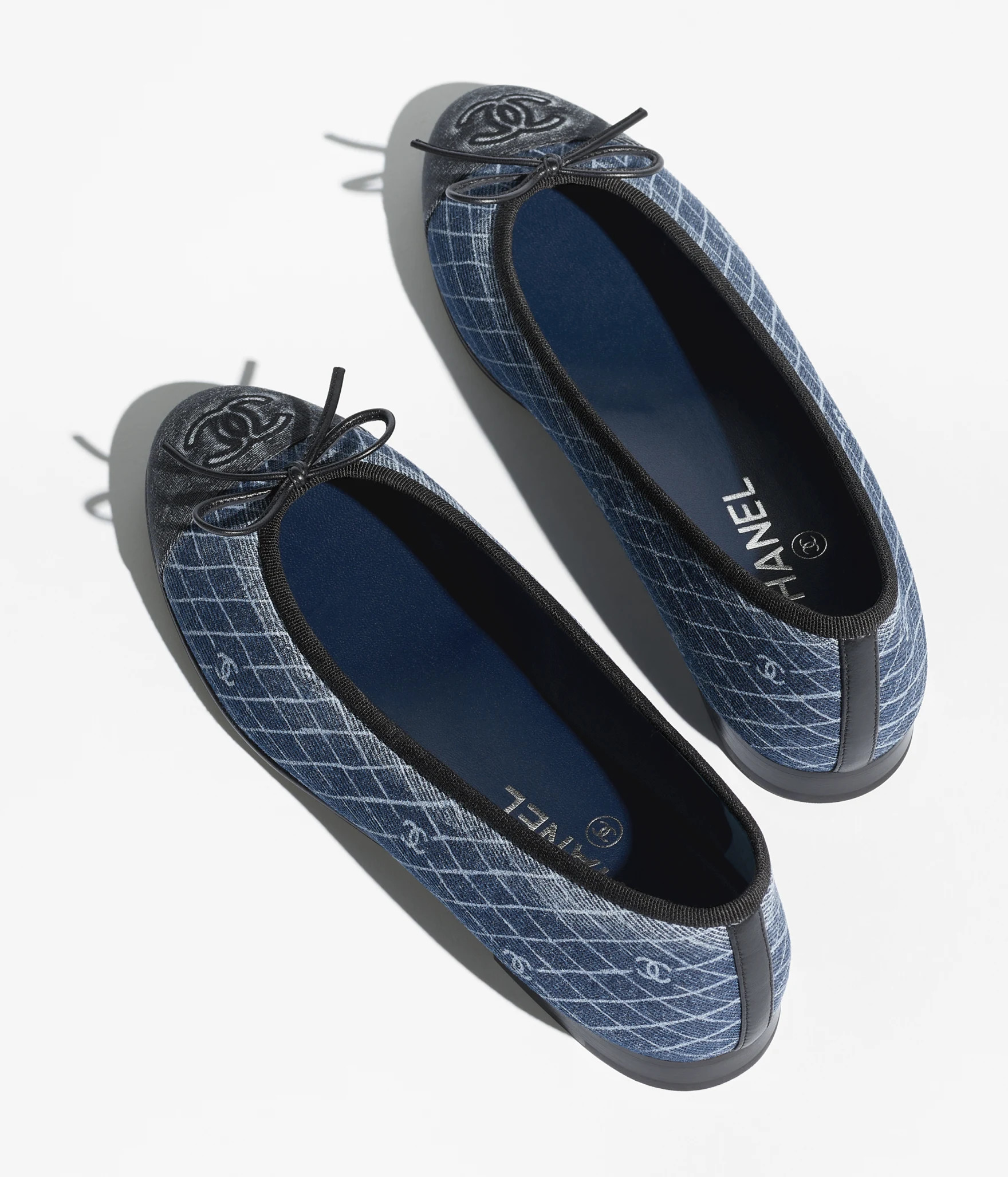 Ballet flats - Denim, navy blue & dark gray — Fashion | CHANEL | Chanel, Inc. (US)
