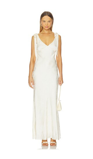 x REVOLVE Miley Jacquard Gown in Ivory | Revolve Clothing (Global)
