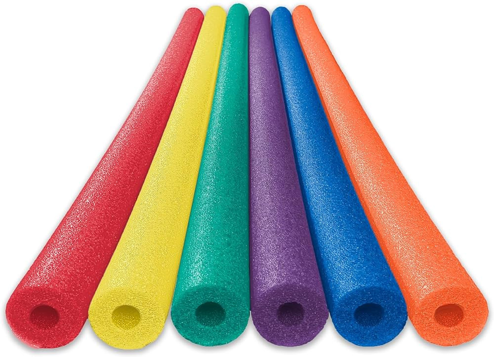 Oodles of Noodles Deluxe Foam Pool Swim Noodles - 6 Pack | Amazon (US)