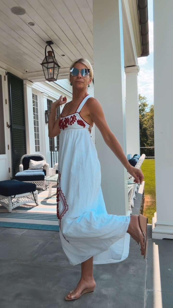 It's easy, breezy, a little boho, and exactly the kind of dress I reach for when I want to feel put together without looking like I tried too hard. The embroidery, the texture, the relaxed fit... it's giving summer hostess in the best possible way. 

 #LTKgrwm #LTKootd