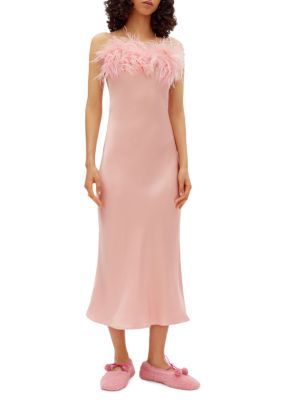 Boheme Feather Trim Slip Dress | Saks Fifth Avenue OFF 5TH