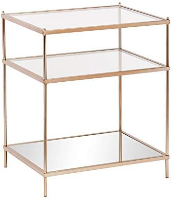 Southern Enterprises Knox Glam Mirrored, Side Table, Gold | Amazon (US)