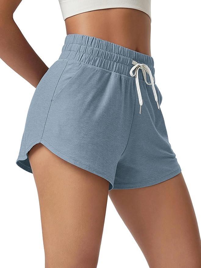 ODODOS Women's Performance Shorts Ultra Soft odSTRATUM Tech Mid Rise Relaxed Shorts with Pocket 3... | Amazon (US)