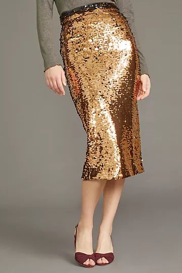 Selected Femme Rosaline Sequinned Skirt | Anthropologie (UK)