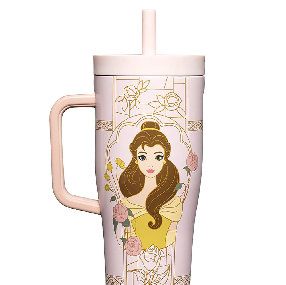 Belle Stainless Steel Cruiser Cup with Straw by Corkcicle  – Beauty and the Beast | Disney Store