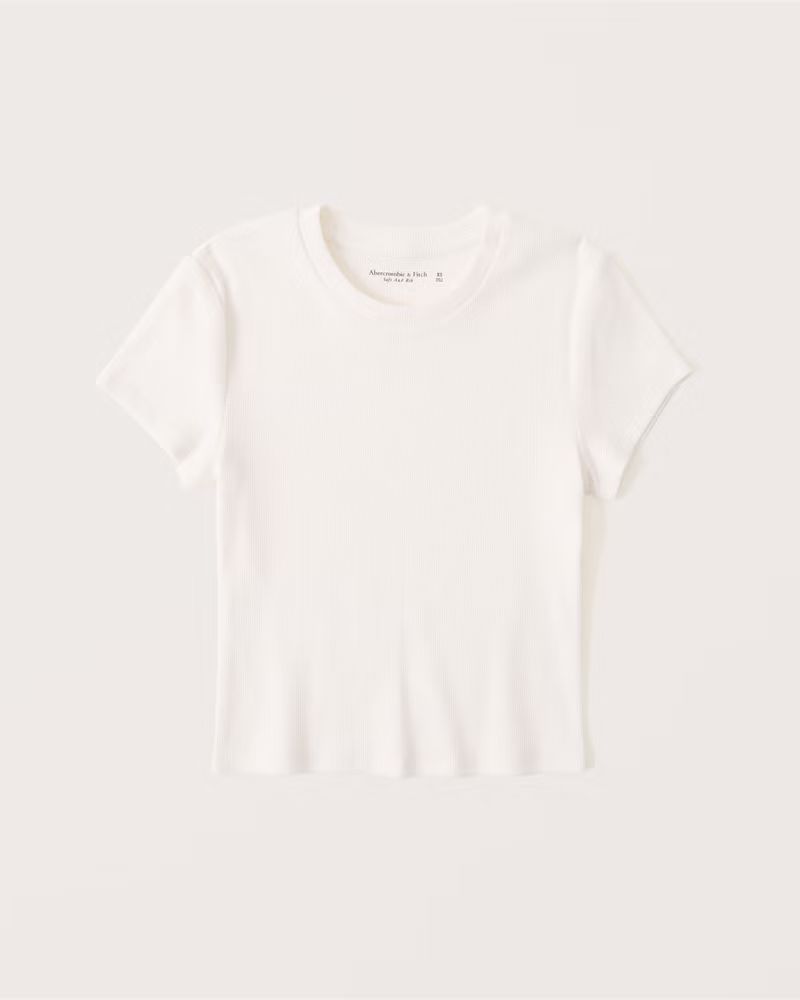 Ribbed Crew Tee | Abercrombie & Fitch (US)