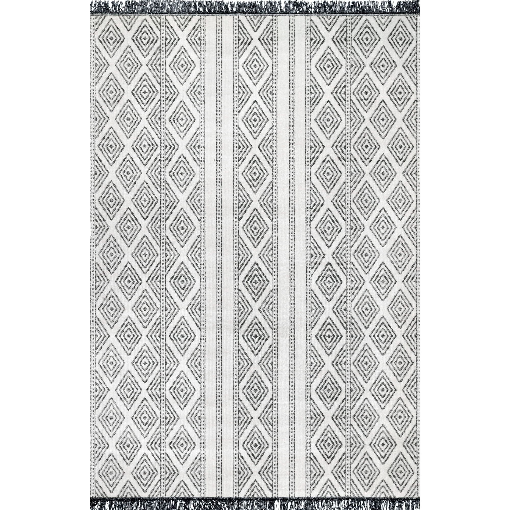 nuLOOM Miriam Striped Indoor/Outdoor Area Rug, 10' x 14', Gray | Walmart (US)