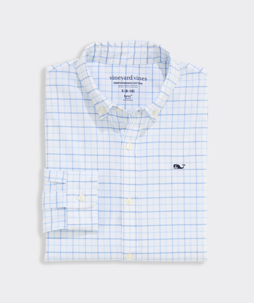 Boys' Performance Cotton Morada Bay Tattersall Shirt | vineyard vines