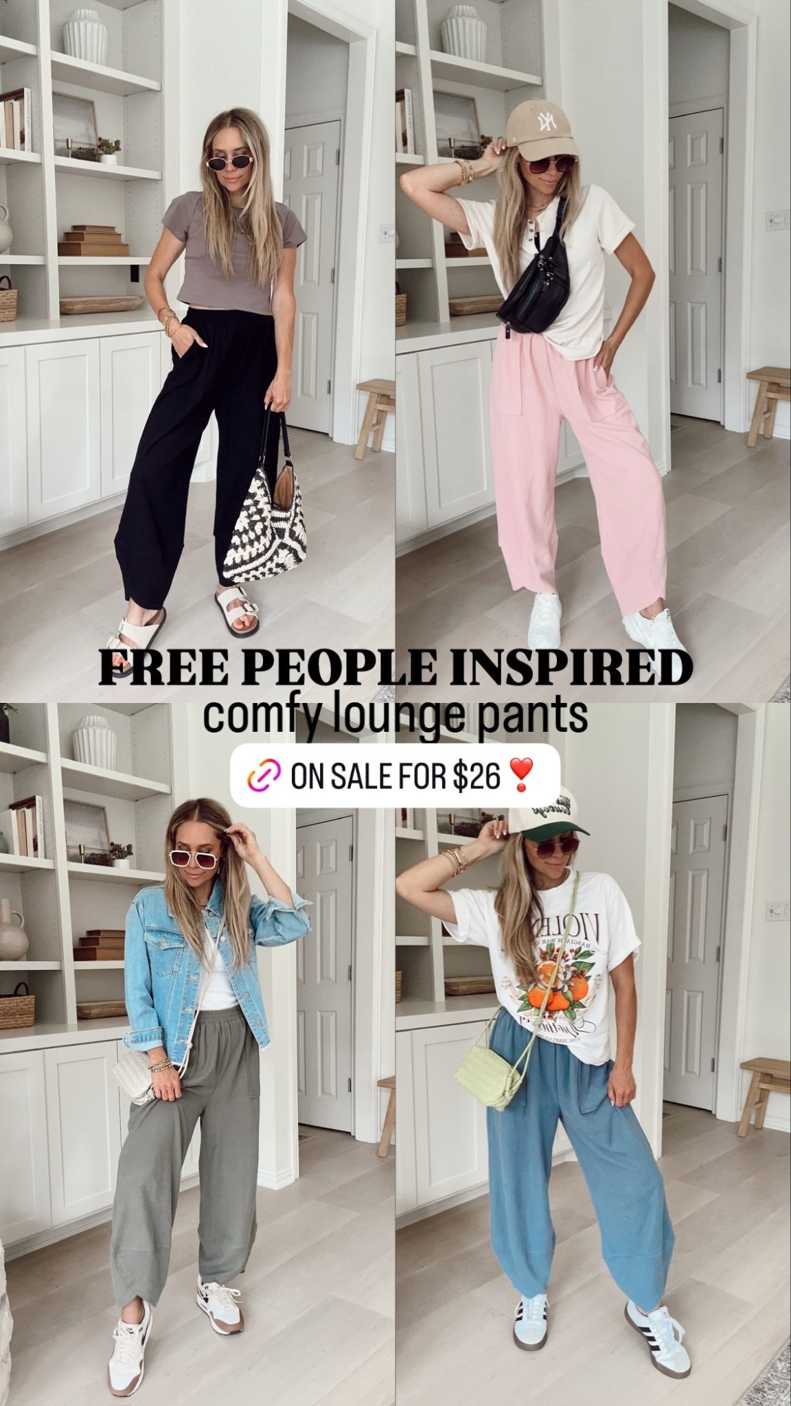 FREE PEOPLE INSPIRED comfy lounge pants