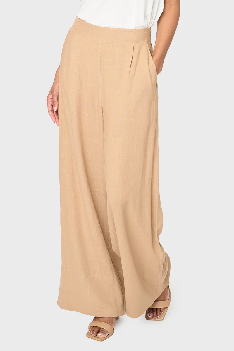 Wide Hemmed Linen Trouser | Gibsonlook