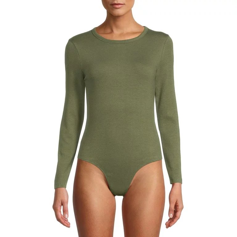 Time and Tru Women's Long Sleeve Bodysuit | Walmart (US)