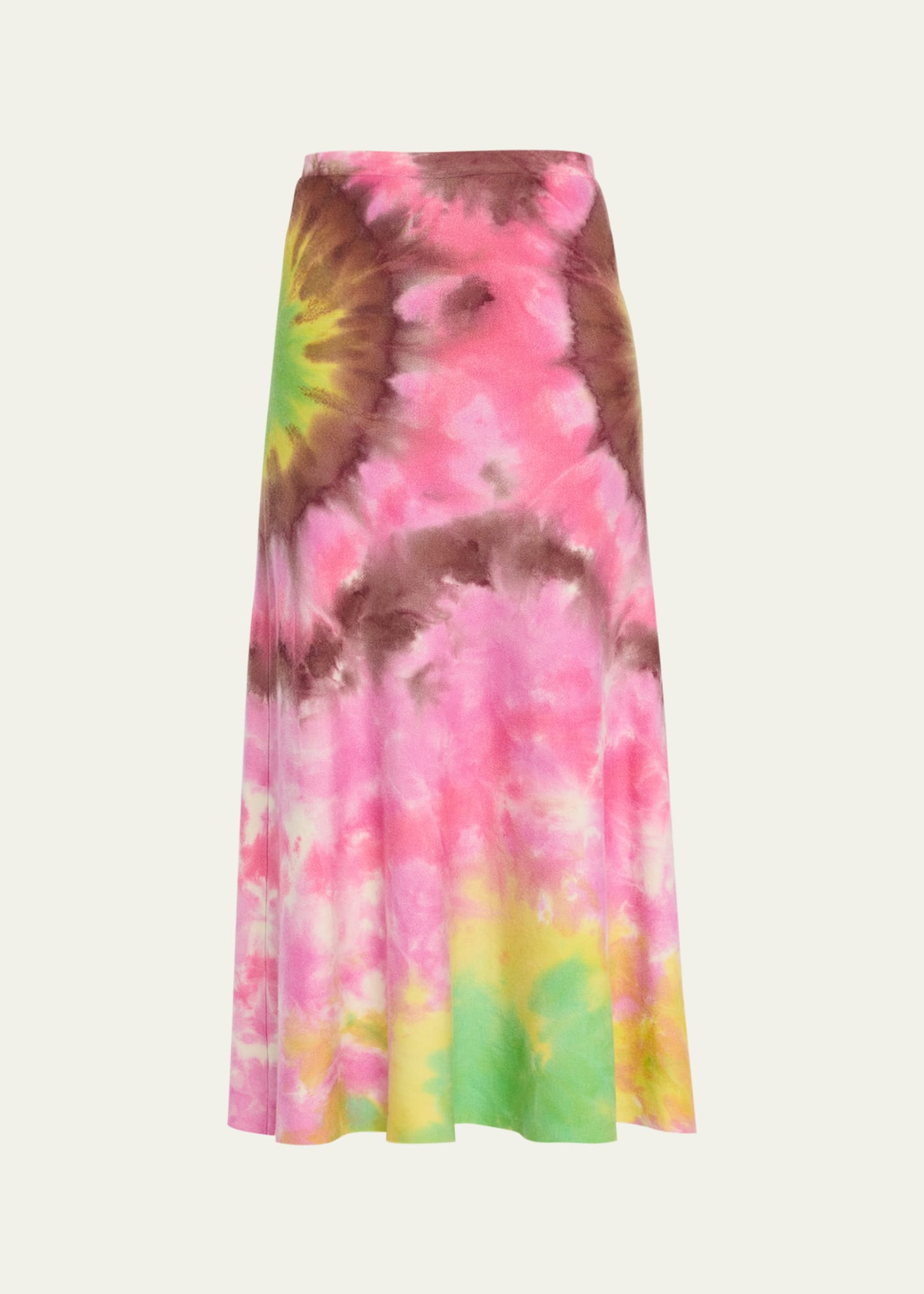 Gabriela Hearst Olive Tie-Dye Cashmere Skirt | Bergdorf Goodman