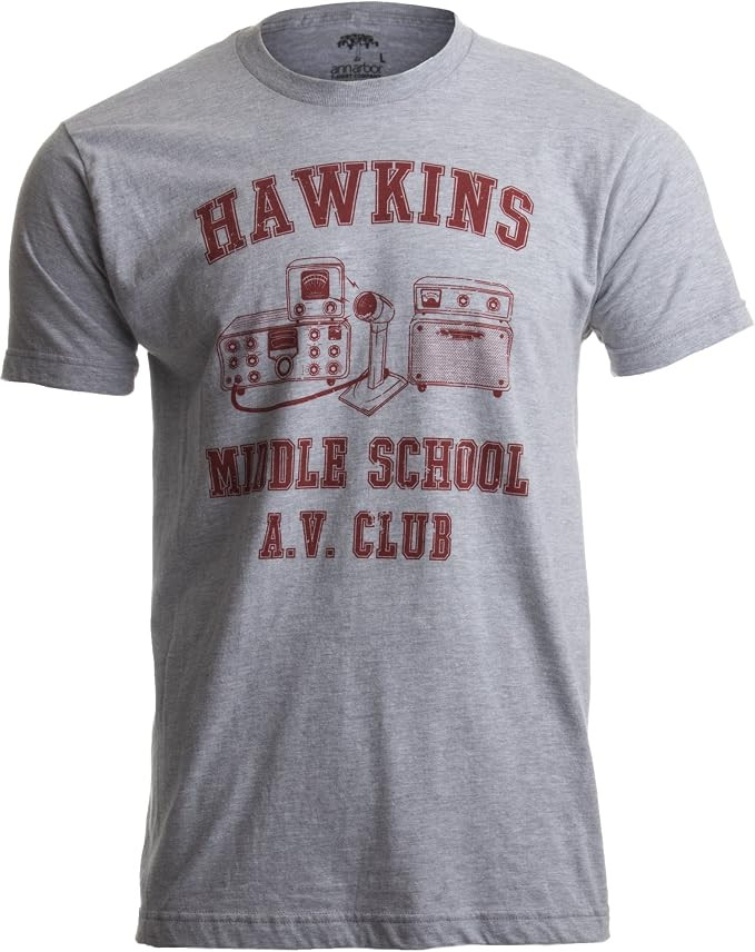 Hawkins Middle School A.V. Club | Vintage Style 80s Costume AV Hawkin T-Shirt | Amazon (US)