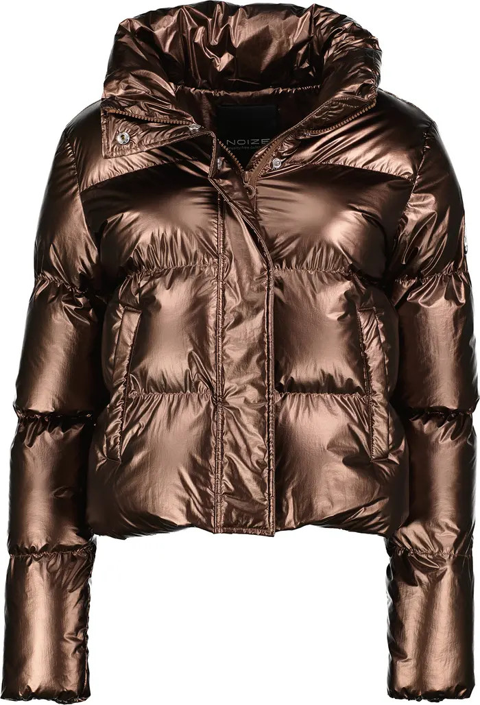 Crop Metallic Puffer Jacket | Nordstrom