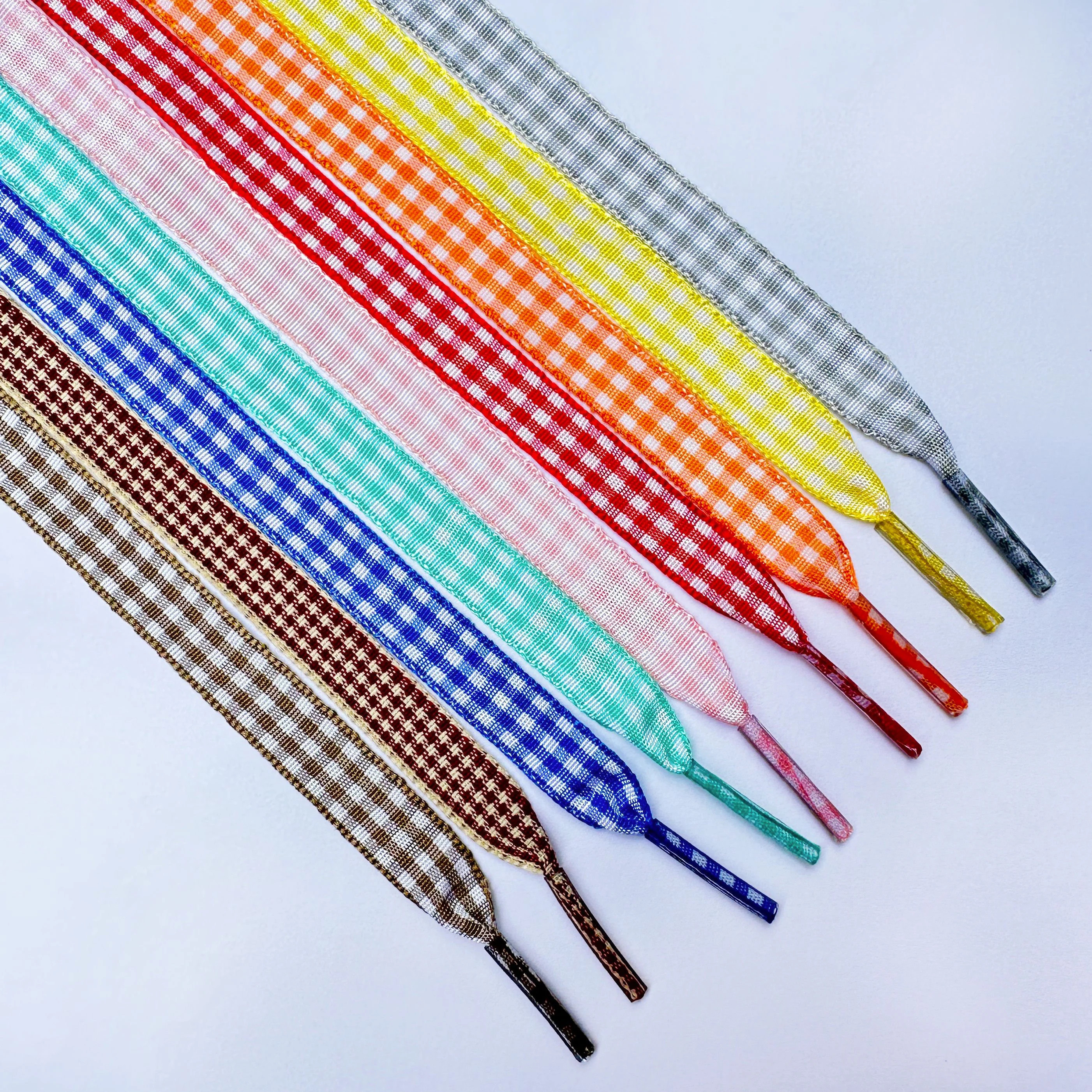 10mm Plaid Shoelaces - One Pair | Etsy (Global)