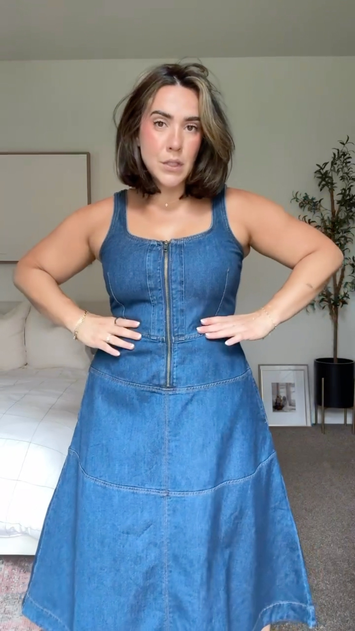 Walmart haul! This denim dress is amazing for the price! Would be so cute styled for a teacher outfit, work outfit, fall photos, etc! I'm in a size M! 

Denim dress, teacher outfit, denim outfit, country concert outfit, midsize dress, fall dress

#LTKFindsUnder50 #LTKMidsize #LTKStyleTip