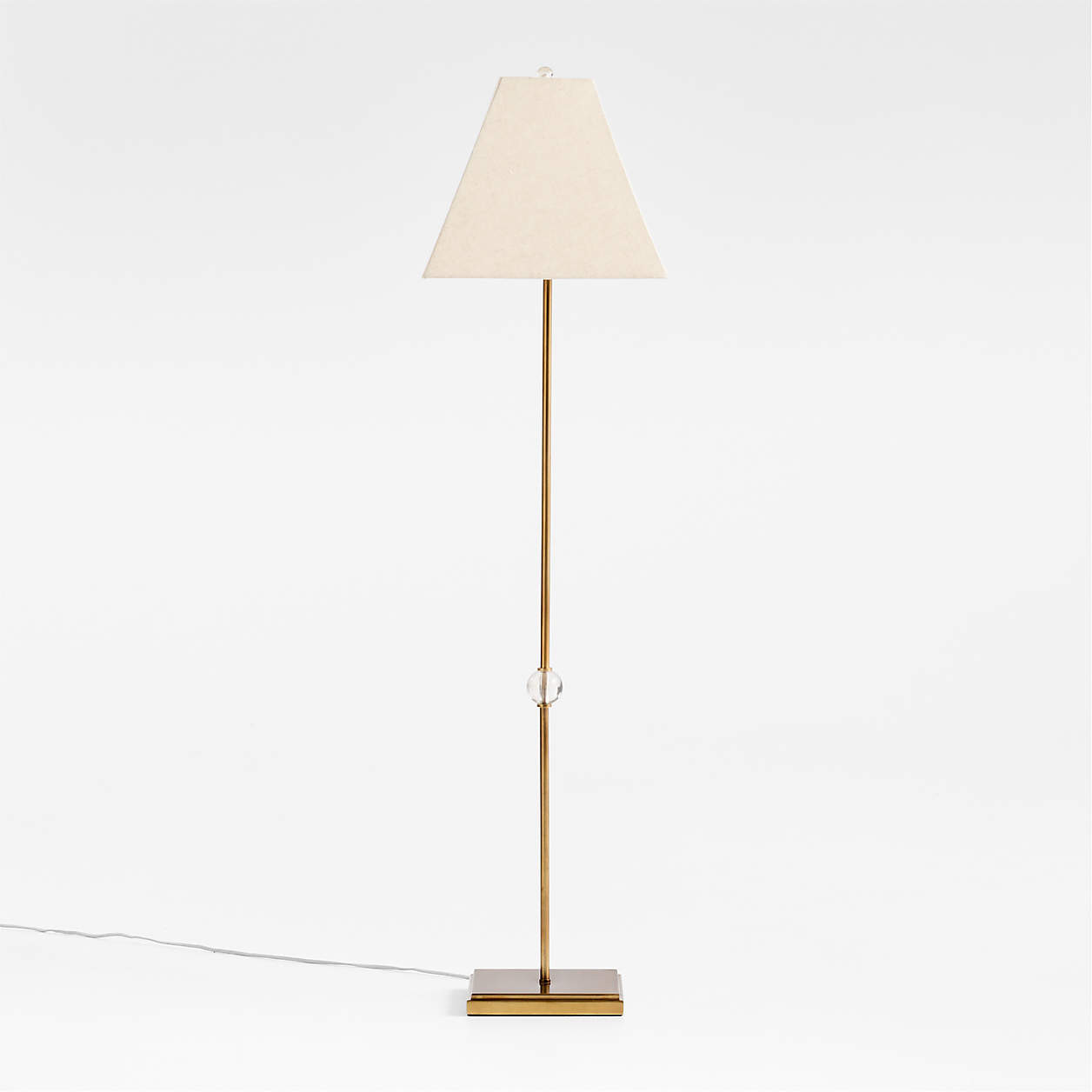 Raoul Metal Floor Lamp with Fabric Shade by Jeremiah Brent | Crate & Barrel | Crate & Barrel