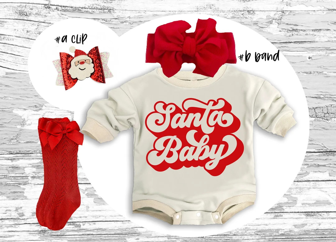 Christmas Baby Outfit Santa Baby Super Soft Cozy Warm - Etsy | Etsy (US)