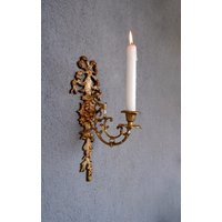 Art Nouveau Style Candle Holder Sconce, Bronze 1960S Colonial Wall Holder | Etsy (US)