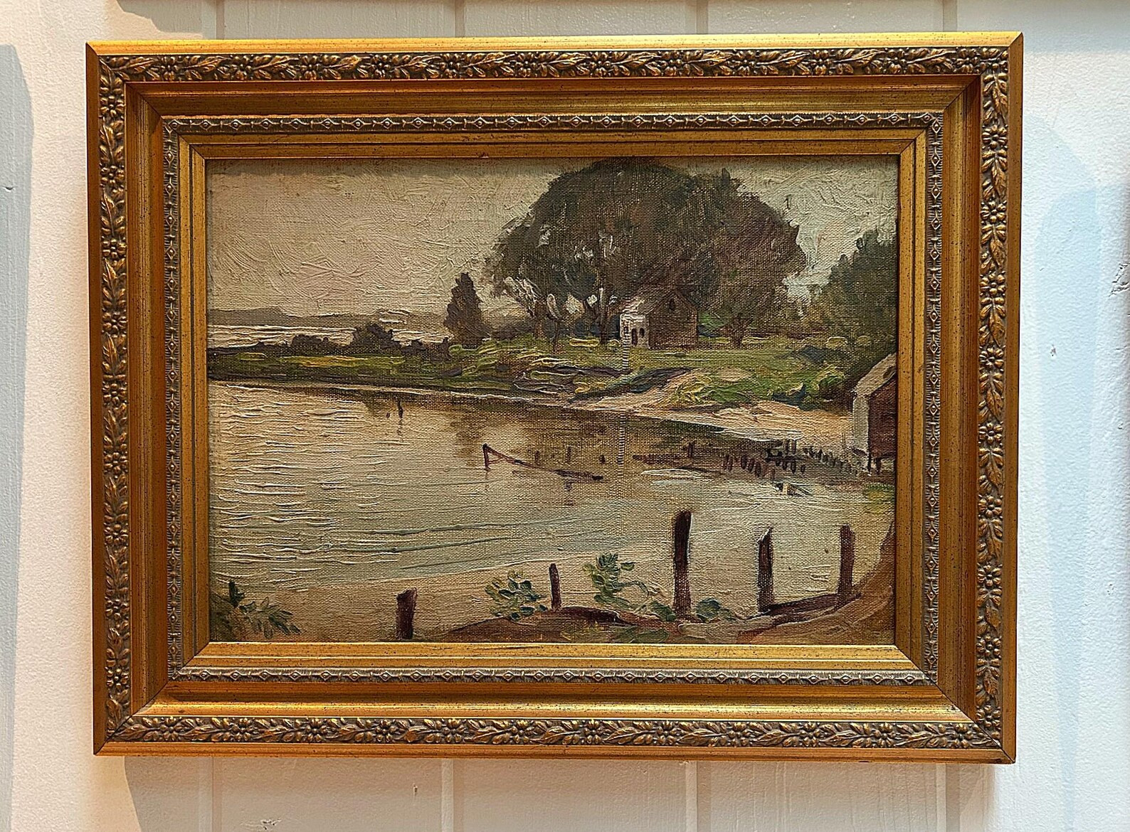 Antique American Impressionist Landscape. Oil on Board. Writing With Artists Name on Back. Framed... | Etsy (US)