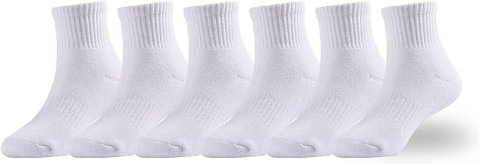 EPEIUS Kids Boys/Girls' Cushioned Socks Thick Cotton Quarter Athletic Socks Sports Running Ankle ... | Amazon (US)