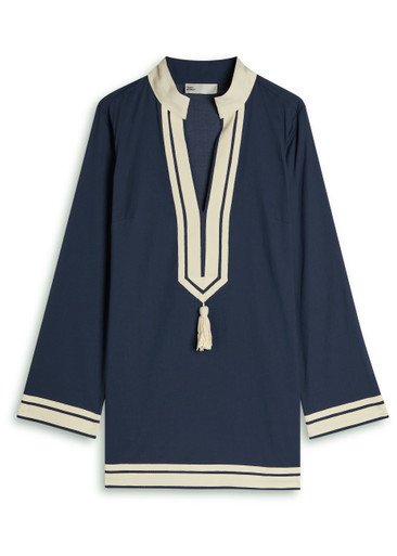 Herringbone-trimmed cotton tunic | Harvey Nichols