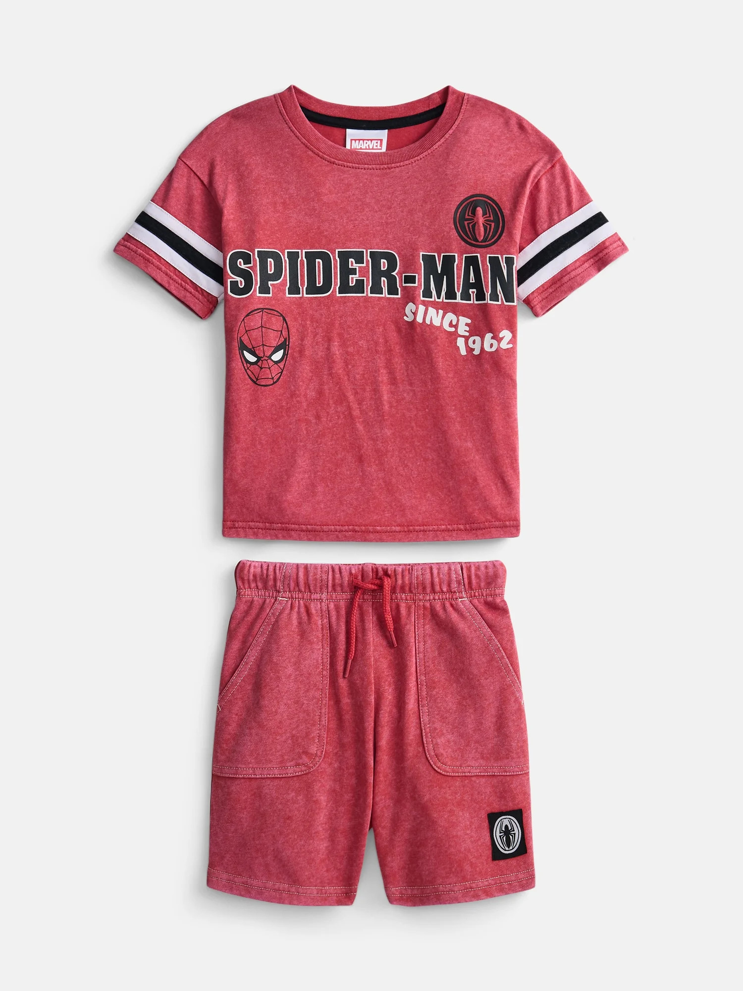 Spider-Man Toddler Boys Short Sleeve Graphic Tee and Matching Shorts Outfit Set, 2-Piece, Sizes 1... | Walmart (US)