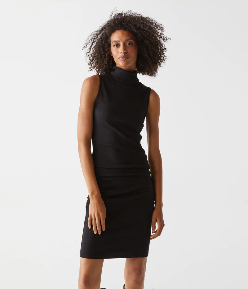 Macy Mock Neck Ribbed Dress | MichaelStars.com