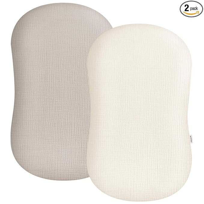 Muslin Baby Lounger Cover 2 Pack, Soft Breathable Newborn Lounger Pillow Cover for Boys Girls Inf... | Amazon (US)