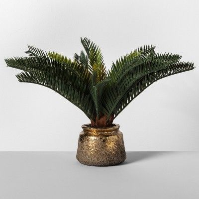 21" x 12" Artificial Potted Tropical Palm Green/Gold - Opalhouse™ | Target