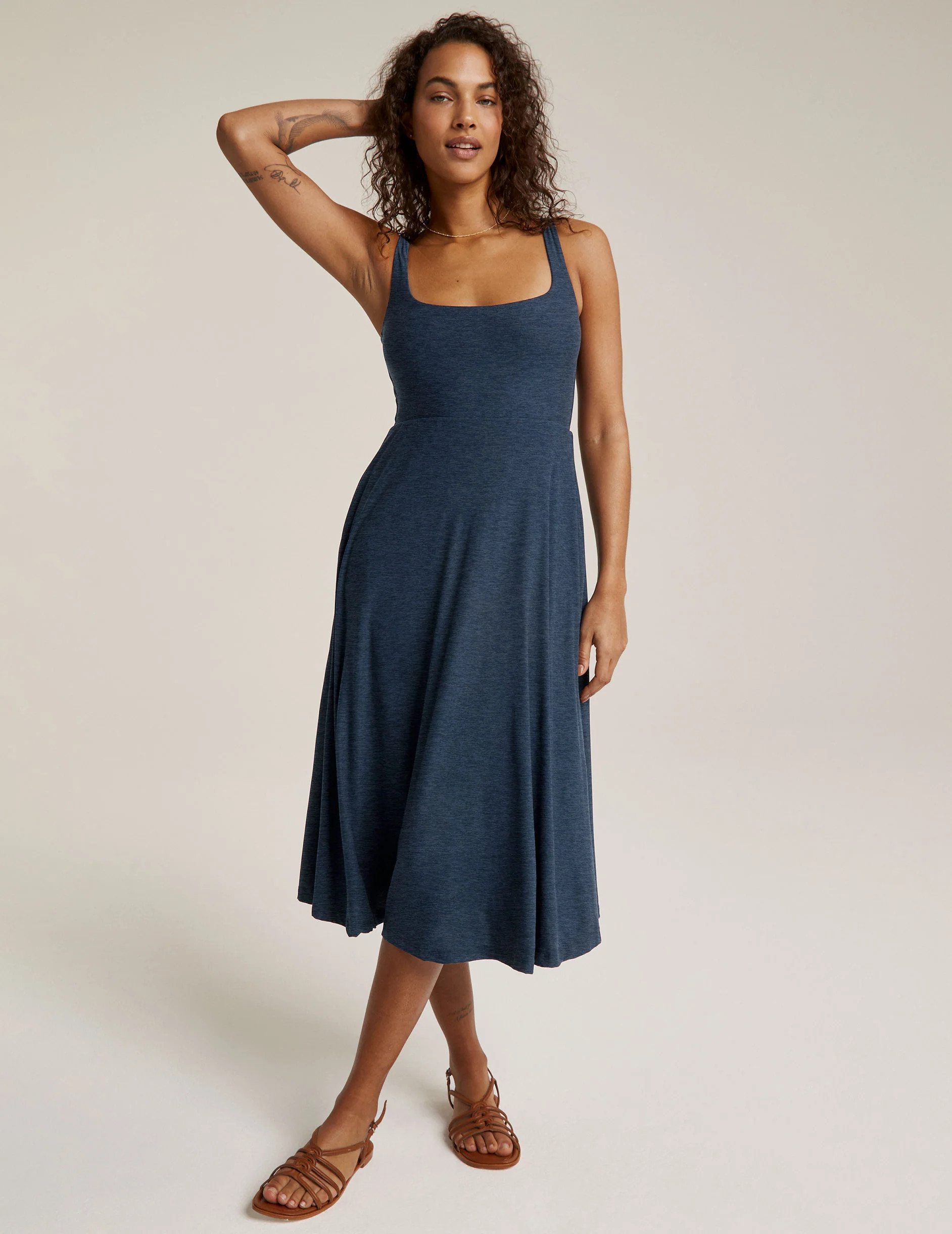 Featherweight At The Ready Square Neck Dress | Beyond Yoga | Beyond Yoga