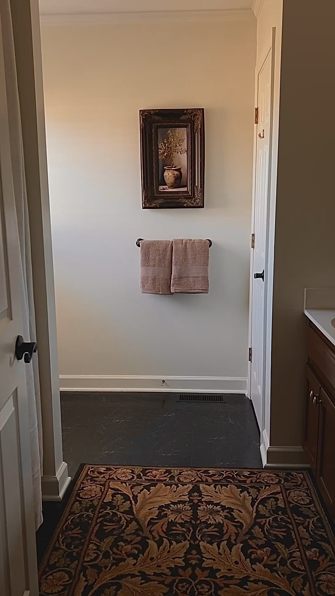 DIY Moody Bathroom Makeover on a budget . #bathroommakeover #flooring #bathroomaccessories 

#LTKHome