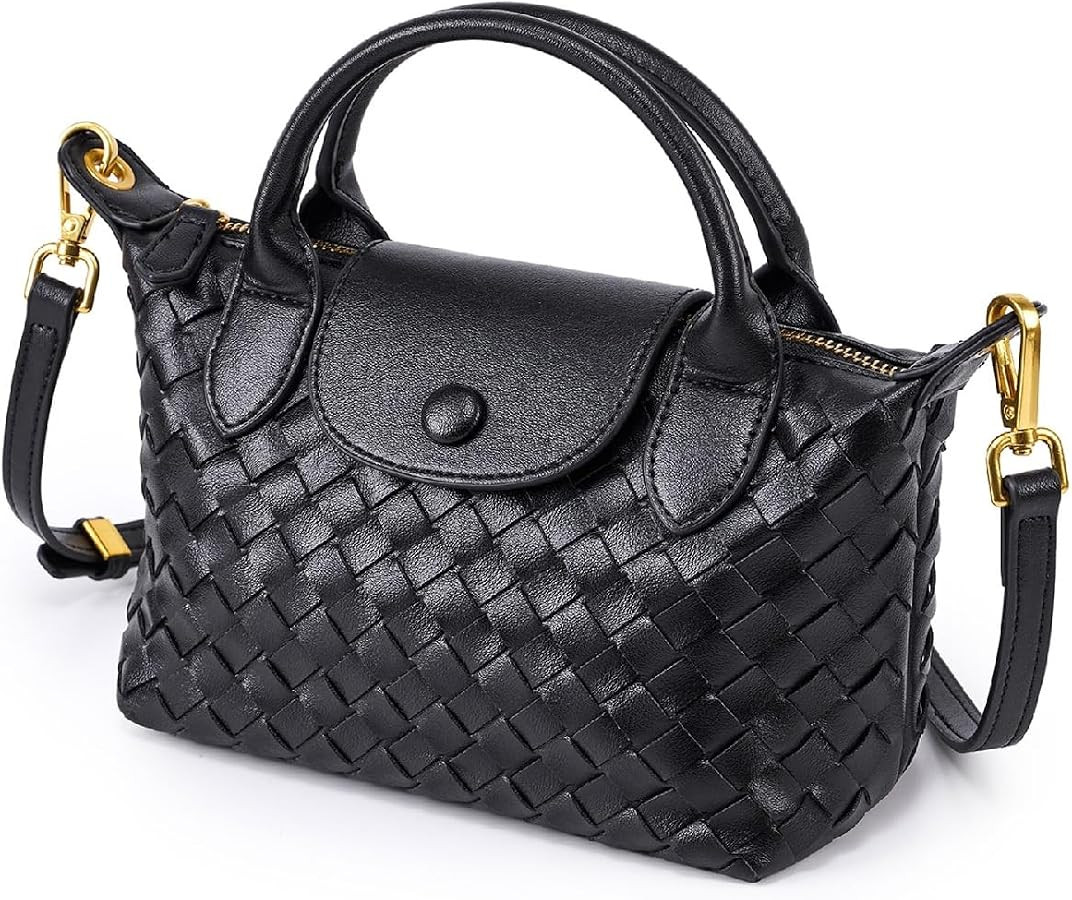 Woven Crossbody Bag for Women Mini Woven Purse Braided Purse | Amazon (US)