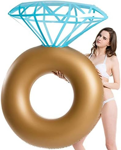 Jasonwell Inflatable Diamond Ring Pool Float - Engagement Ring Bachelorette Party Float Stagette ... | Amazon (US)