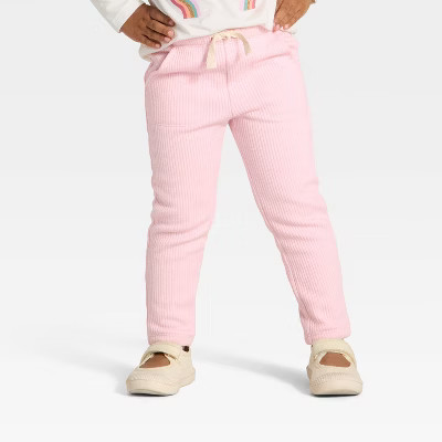 Toddler Girls' Ribbed Leggings - Cat & Jack™ Pink 12M | Target