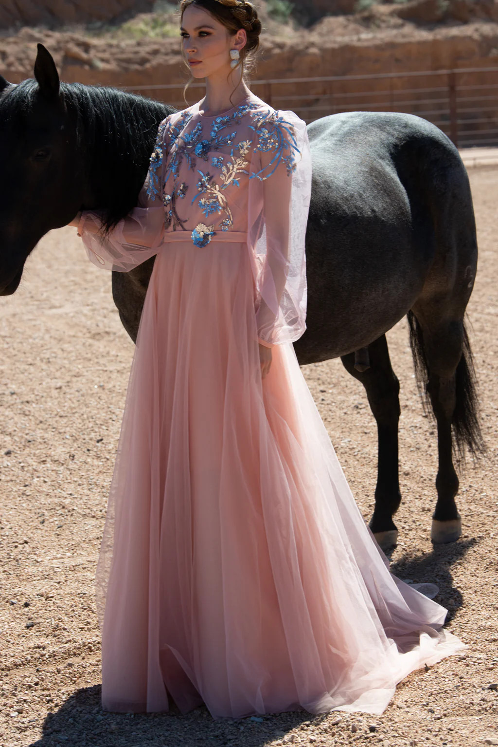 Freyja Gown - Morganite | Sachin and Babi