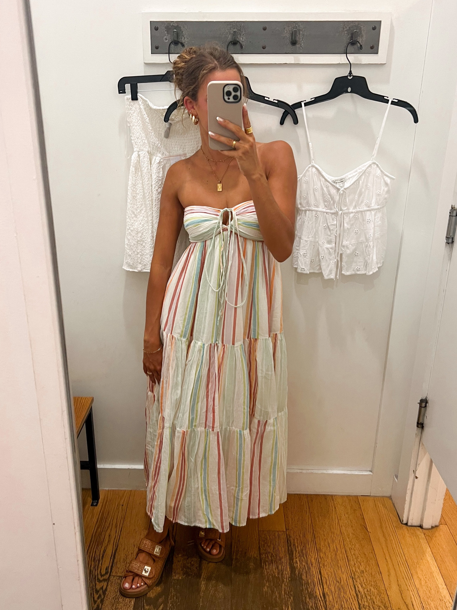american eagle ruched halter midi dress rachelklu on LTK