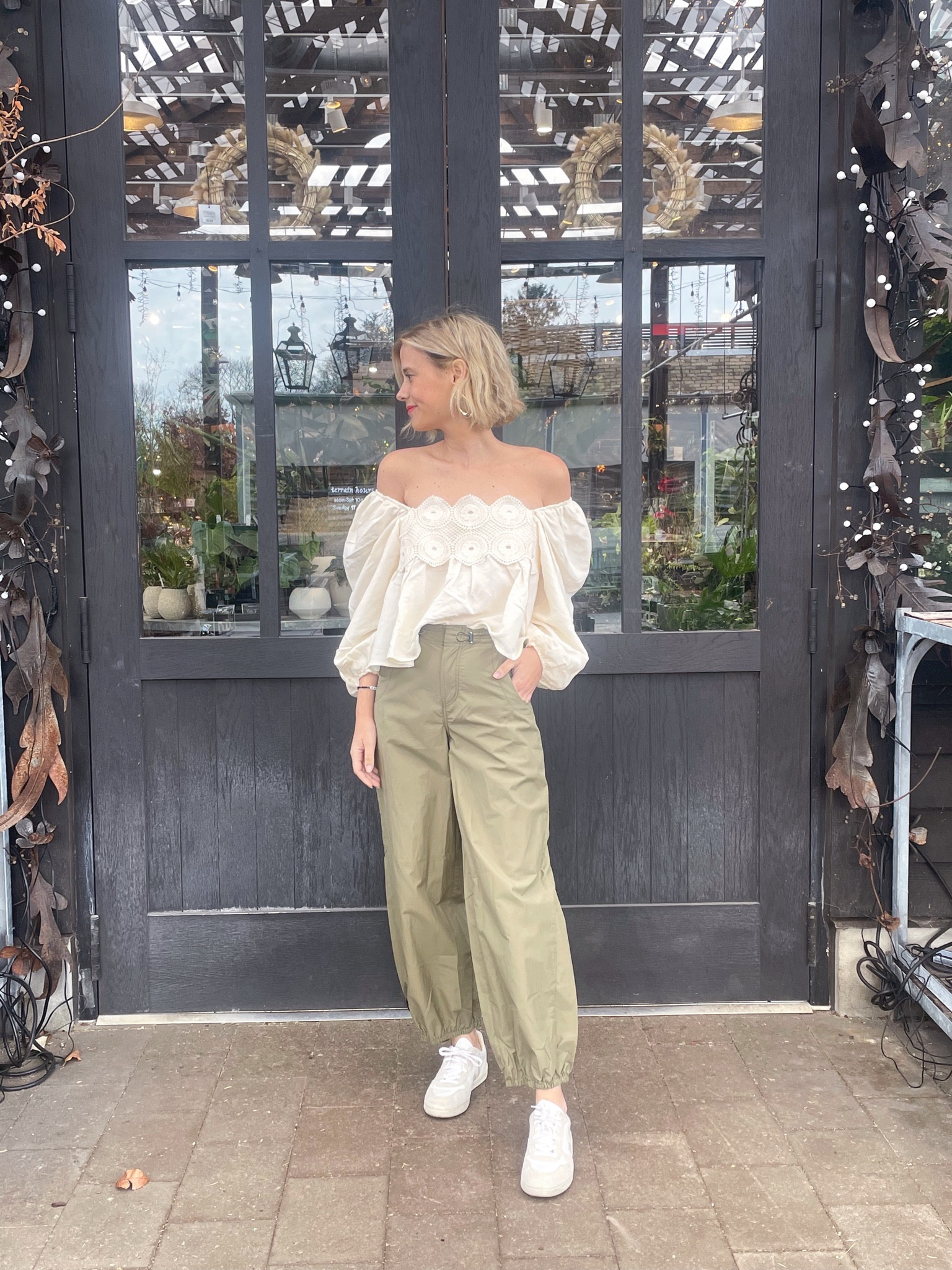 My favorite way to *kick* off the new year is hitting the reset button on my wardrobe. 

Adding no fail staples is the perfect way to do so, and I’m loving the utility styles that just came through our doors - like these cargo pants. 

I love it paired back to a femme boho blouse for the perfect balance. Just add sneaks & voila! 

#LTKfit #LTKSeasonal #LTKstyletip