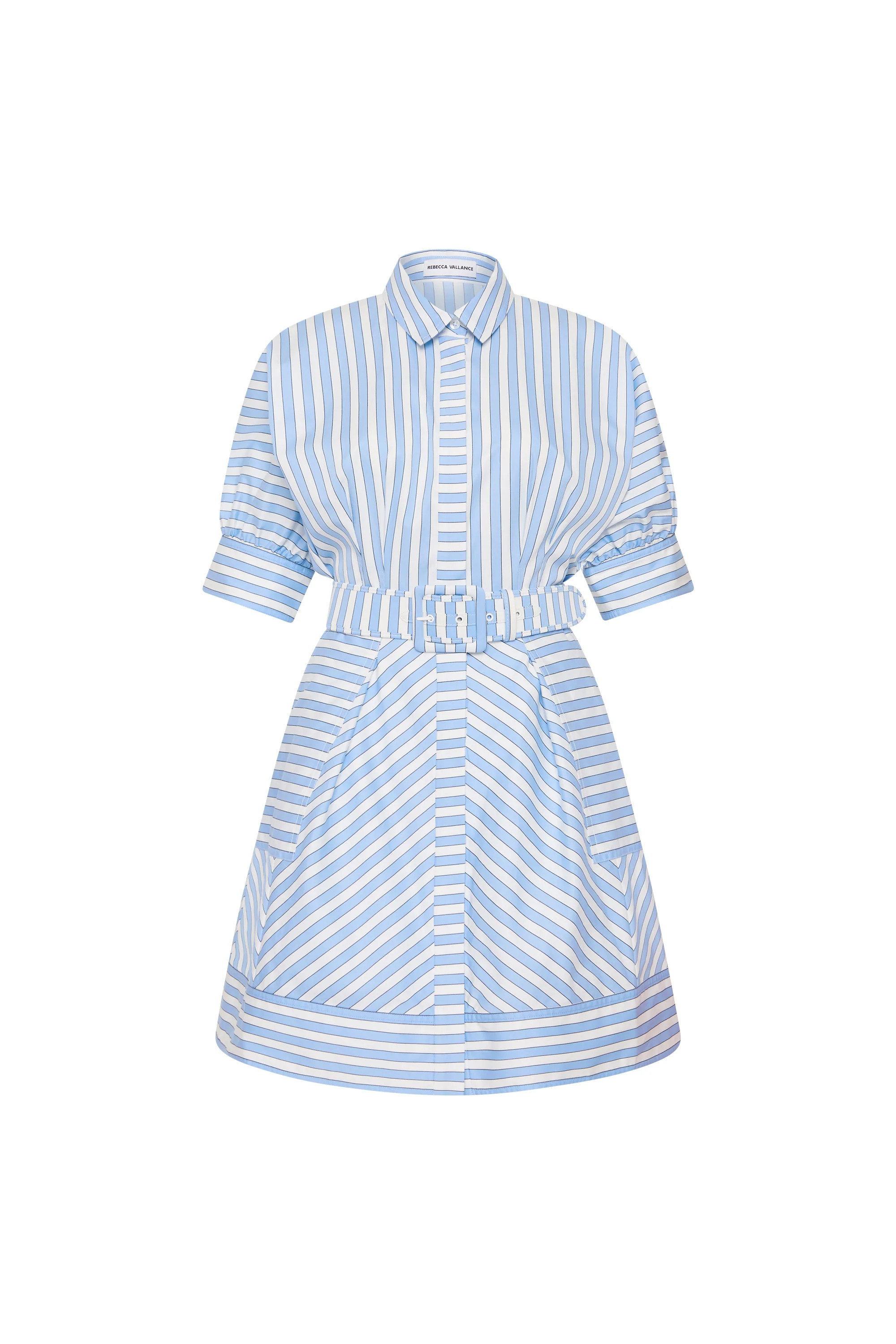 Rebecca Vallance - Ava Button Up Mini Dress Blue | Rebecca Vallance (Global)