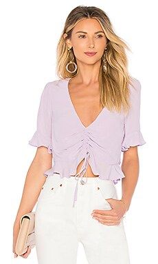 L'Academie The Lucia Blouse in Lilac from Revolve.com | Revolve Clothing (Global)