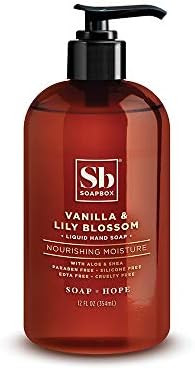 Soapbox Vanilla & Lily Blossom Liquid Hand Soap to Nourish & Add Moisture to Skin, Packed With Sh... | Amazon (US)