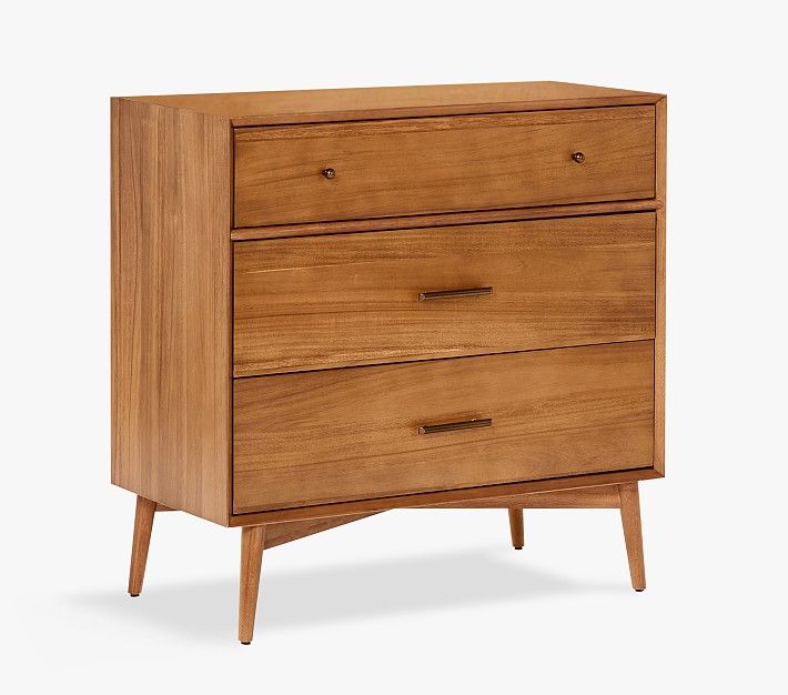 west elm x pbk Mid-Century 3-Drawer Dresser | Pottery Barn Kids