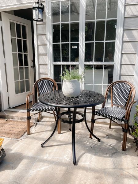 patio bistro table and french bistro chairs!
chairs come in a pack of 2 and are a reasonable price! 




#LTKhome