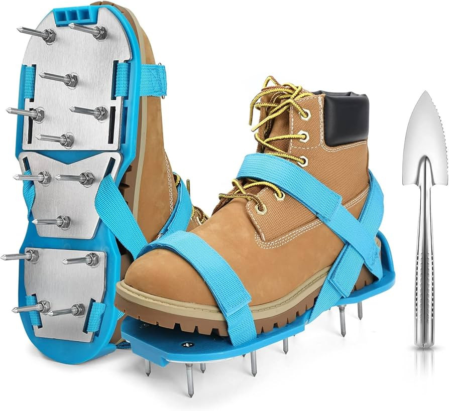Lawn Aerator Shoes for Grass - Pre-Assembled Grass Aerator Shoes for Lawn - Soil Yard Aerator Too... | Amazon (US)
