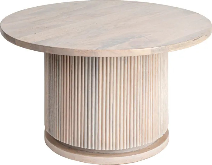 Round Pedestal Coffee Table with Ribbed Base | Nordstrom