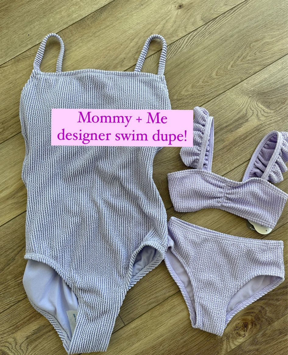Affordable Mommy and me swim!💜 designer look for less
TTS 

#LTKkids #LTKunder50 #LTKswim
