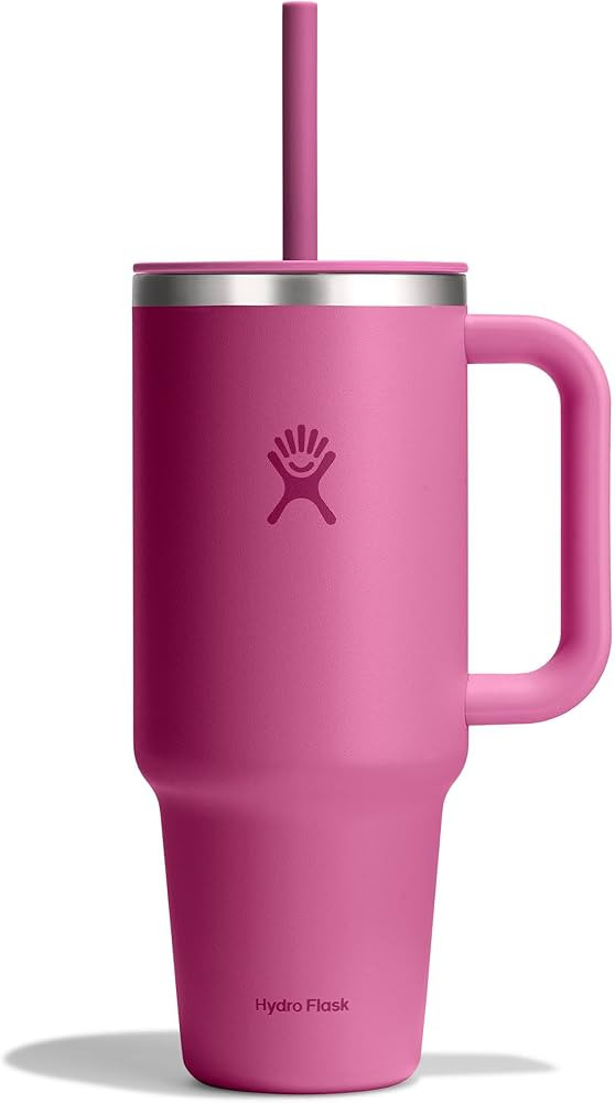 Hydro Flask Travel Tumbler with Handle, Lid and Straw - Insulated Stainless Steel in 40 Oz Reef P... | Amazon (US)